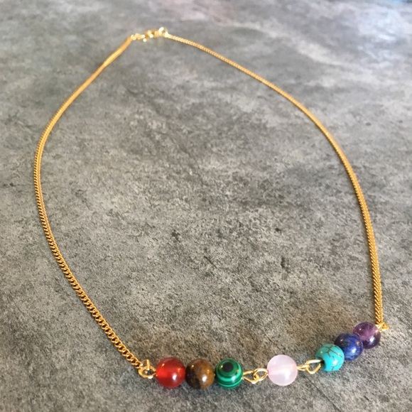 Chakra Healing Necklace - Natural Stones Handmade - Picture 5 of 8